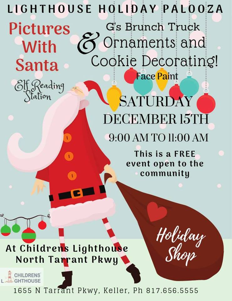 Lighthouse Holiday Palooza & Pictures with Santa! Keep It In Keller