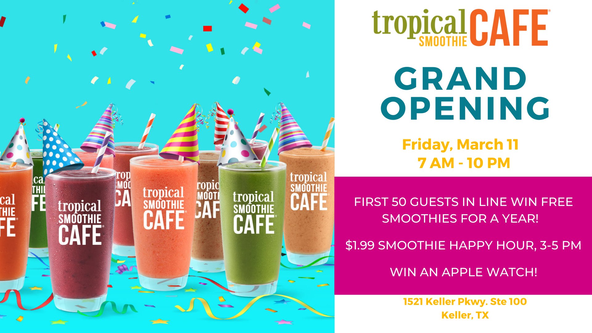 Tropical Cafe Smoothie Grand Opening